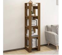 Bibliothèque/Séparateur de Pièce Noir 60x35x57 cm Pin Solide Étagère vidaXL