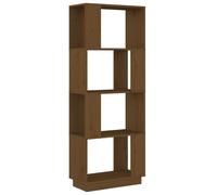 vidaXL Bibliothèque/Cloison Marron miel 51x25x132 cm Pin solide