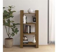 Bibliothèque/Cloison Marron miel 60x35x125 cm Bois massif813887