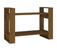 vidaXL Bibliothèque/Cloison Marron miel 80x35x56,5 cm Pin solide