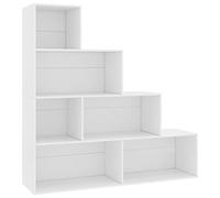 vidaXL Bibliothèque/Cloison, Meuble de Rangement avec Étagère, Armoire à Livres Salon Salle de Séjour Intérieur, Moderne, Blanc Bois d’Ingénierie