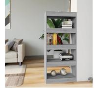 vidaXL Bibliothèque-Cloison Sonoma gris 60x30x135 cm Bois d'ingénierie