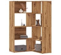 vidaXL Bibliothèque d'angle 4 niveaux chêne artisanal bois ingénierie3307818 Marron G