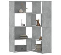 vidaXL Bibliothèque d'angle 4 niveaux – Bois d'ingénierie, gris béton