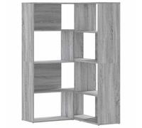 vidaXL Bibliothèque d'angle Sonoma – 4 niveaux – Bois d'ingénierie Gris