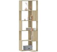 vidaXL Bibliothèque d'angle à 5 niveaux chêne sonoma bois d'ingénierie852584 Marron G