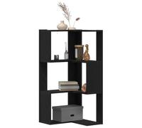 vidaXL Bibliothèque d'angle Chêne Noir 50 x 50 x 102 cm, Étagère contemporaine, bibliotheque d’Angle rectangulaire, déco Tendance, Organisation Pratique à la Maison