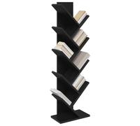 vidaXL Bibliothèque d'arbre 6 Niveaux 30 x 18 x 100 cm Chêne Noir