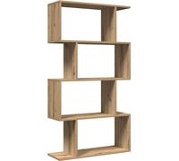 vidaXL Bibliothèque de séparation 4 étagères Chêne Artisan 70x24x129 cm