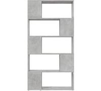 vidaXL Bibliothèque Séparation de pièce gris béton 80x24x155 cm Bois composite