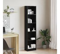 Vidaxl Bibliothèque En Chêne Noir 40 X 24 X 176 Cm Bois D'ingénierie