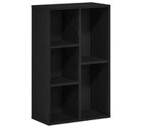 vidaXL Bibliothèque en chêne Noir 50 x 25 x 80 cm Bois d'ingénierie