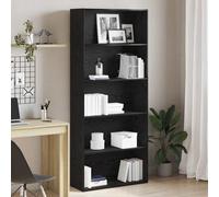 Vidaxl Bibliothèque En Chêne Noir 80x30x189 Cm Bois D'ingénierie