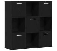 vidaXL Bibliothèque en chêne Noir 90 x 28 x 90 cm Bois d'ingénierie