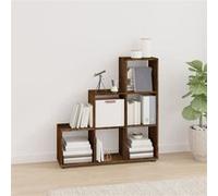 Vidaxl Bibliothèque Escalier Chêne Fumé 107 Cm Bois D'ingénierie Marron