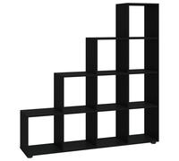 Vidaxl Bibliothèque Escalier Noir 142 Cm Bois D'ingénierie Marron
