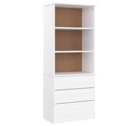 vidaXL Bibliothèque et tiroirs ALTA blanc 60x35x142 cm bois massif pin 353952