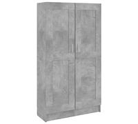 vidaXL Bibliothèque Etagère à Livres Armoire de Classement Support de Livres Stockage Maison Intérieur Bureau Gris Béton 82,5x30,5x150 cm Aggloméré