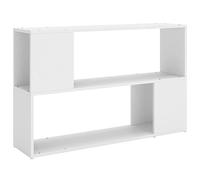 Bibliothèque blanche 100x24x63 cm, 2 étagères, compartiment ouvert, design moderne et durable