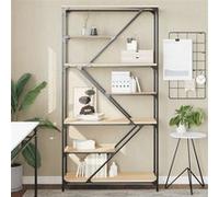 vidaXL Bibliothèque, Étagère à Livres avec Pieds Réglables, Meuble à Livres avec Rangement Bureau, Industriel, Chêne Sonoma Bois Ingénierie et Acier Marron https://www.fnac.com/mp49334958/vidaXL-Bibliotheque-chene-sonoma-91x36x176-cm-bois-ingenierie-et-acier/w-4?oref=1f2f276e-68b8-4577-4cea-c61a72fb2414