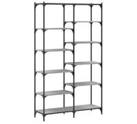 Vidaxl Bibliothèque Sonoma Gris 100x32x170 Cm Bois D'ingénierie Et Fer Gris