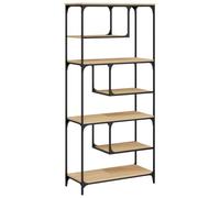 vidaXL Bibliothèque, Étagère à Livres avec Rangement, Meuble à Livres Salon Salle de Séjour Intérieur, Moderne, Chêne Sonoma Bois d'Ingénierie