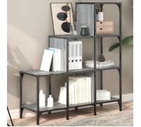 vidaXL Bibliothèque Sonoma gris – 92x30x102 cm – bois ingénierie et métal
