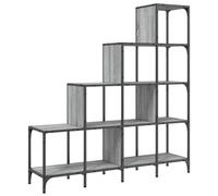 vidaXL Bibliothèque, Étagère à Livres avec Rangement, Meuble de Salon Bureau Chambre à Coucher, Industriel, Sonoma Gris Bois d'Ingénierie et Métal