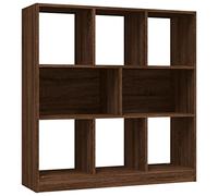 vidaXL Bibliothèque, Étagère à Livres, Cloison de Séparation, Meuble de Rangement, Paravent de Bureau, Moderne, Chêne Marron Bois d'Ingénierie