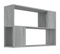 vidaXL Bibliothèque Etagère à Livres Meuble de Rangement Etagère d'Affichage Armoire Salon Bureau Sonoma Gris 100x24x63 cm Bois d'Ingénierie