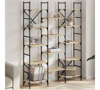 Vidaxl Bibliothèque Chêne Sonoma 127,5x28,5x172,5 Cm Bois D'ingénierie Multicolore
