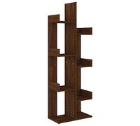 vidaXL Bibliothèque Étagère de Rangement Armoire à Livres Organisateur Meuble de Rangement Intérieur Chêne Marron 48x25,5x140 cm Bois d'Ingénierie