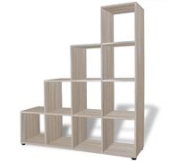 vidaXL Bibliothèque/Étagère, Meuble de Rangement avec Compartiment, Étagère à Livres Salon Salle de Séjour Intérieur, 142 cm Couleur de Chêne