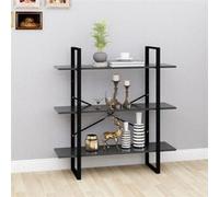 vidaXL Bibliothèque gris 100x30x105 cm bois d’ingénierie806549 Gris G