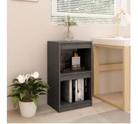 Vidaxl Bibliothèque Gris 40x30x71,5 Cm Bois De Pin Massif Multicolore