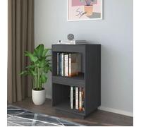 vidaXL Bibliothèque Étagère à livres Bois de pin massif 40x35x71 cm Gris