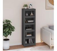 vidaXL Bibliothèque Gris 50x35x154 cm Bois de pin massif 821716