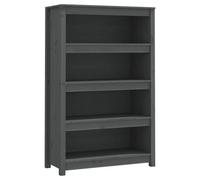 vidaXL Bibliothèque Gris 80x35x126 cm Bois de pin massif