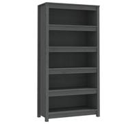 Vidaxl Bibliothèque Gris 80x35x154 Cm Bois De Pin Massif Marron