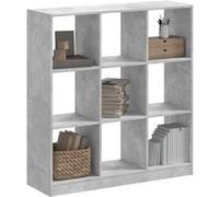 vidaXL Bibliothèque gris béton 102x32x108 cm Bois composite