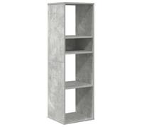 vidaXL Bibliothèque Gris béton 34x31x112 cm Bois d'ingénierie, Armoire de Rangement, étagère de Rangement, unité de rayonnage, étagère à Livres