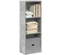 vidaXL Bibliothèque Gris béton 40x24x109 cm Bois d'ingénierie, étagère à Livres, Porte-Livres, Support à Livres, Armoire de Rangement