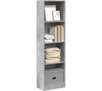 vidaXL Bibliothèque en bois d'ingénierie 40 x 24 x 143 cm Gris béton