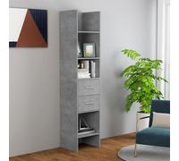 vidaXL Bibliothèque Gris béton 40x35x180 cm Aggloméré
