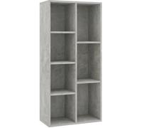 vidaXL Bibliothèque Gris béton Aggloméré 50 x 25 x 106 cm