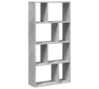 vidaXL Bibliothèque Gris béton 60×20×120,5 cm – Bois d'ingénierie, étagère de rangement