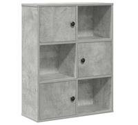 vidaXL Bibliothèque Gris béton 60x24x76,5 cm Bois d'ingénierie