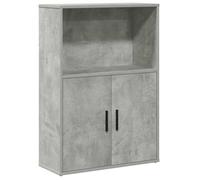 vidaXL Bibliothèque 60x24x85 cm Gris béton, Bois d'ingénierie – Étagère de rangement