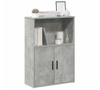 Vidaxl Bibliothèque Gris Béton 60x24x85 Cm Bois D'ingénierie Marron
