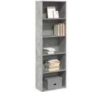 vidaXL Bibliothèque 60 x 30 x 189 cm Bois d'ingénierie Gris béton
